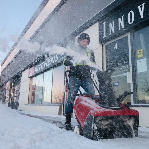 snow blowing commercial